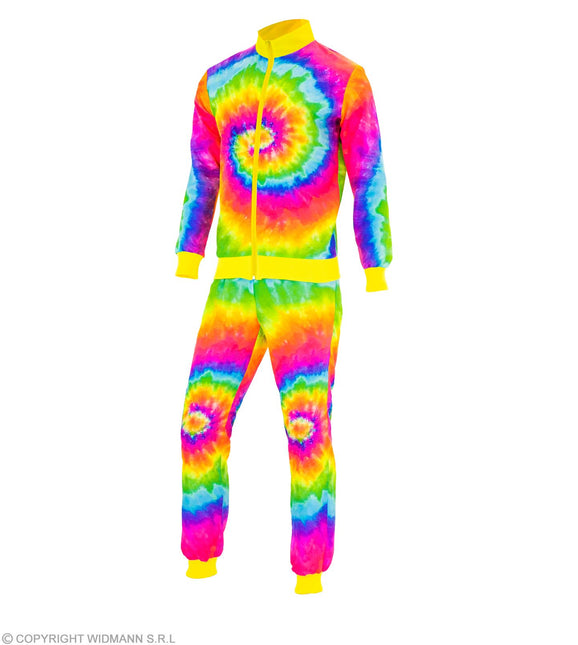 Tracksuit Hippie Neon Tie Dye Costume