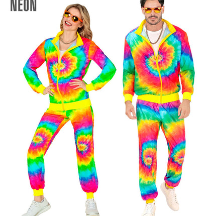 Tracksuit Hippie Neon Tie Dye Costume