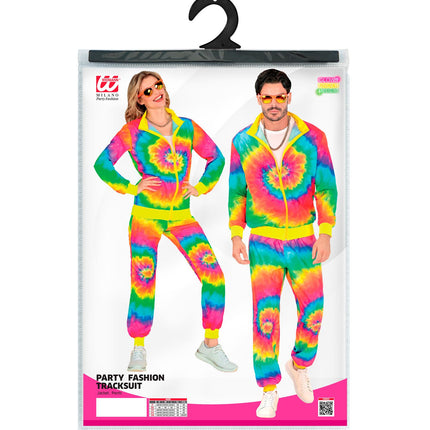 Tracksuit Hippie Neon Tie Dye Costume