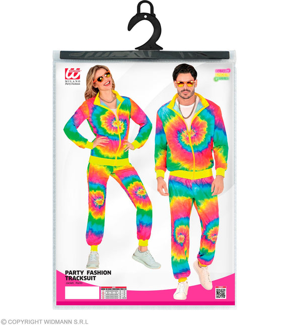 Tracksuit Hippie Neon Tie Dye Costume