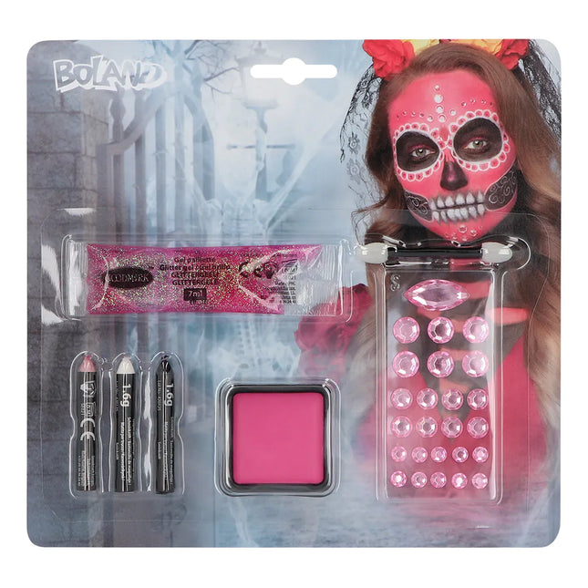 Set de maquillage d'Halloween Diamond Catrina 5 pièces