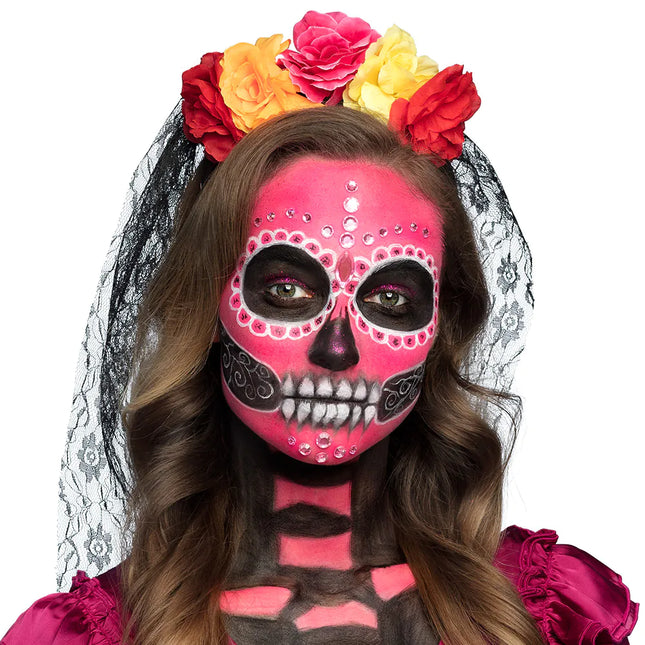 Set de maquillage d'Halloween Diamond Catrina 5 pièces