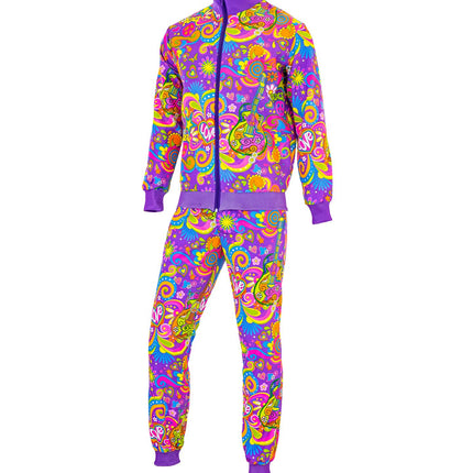 Tracksuit Hippie Neon Flower Power Costume