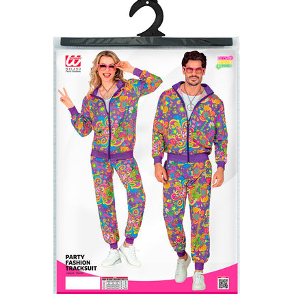 Tracksuit Hippie Neon Flower Power Costume