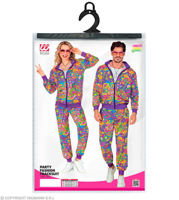 Tracksuit Hippie Neon Flower Power Costume