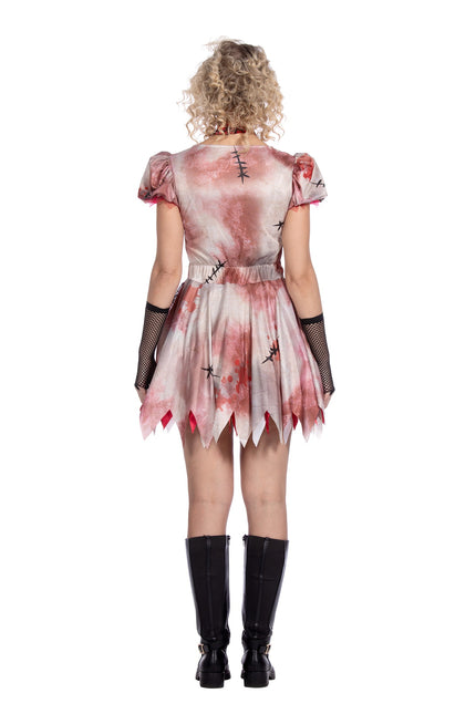 Robe d'Halloween courte avec du sang