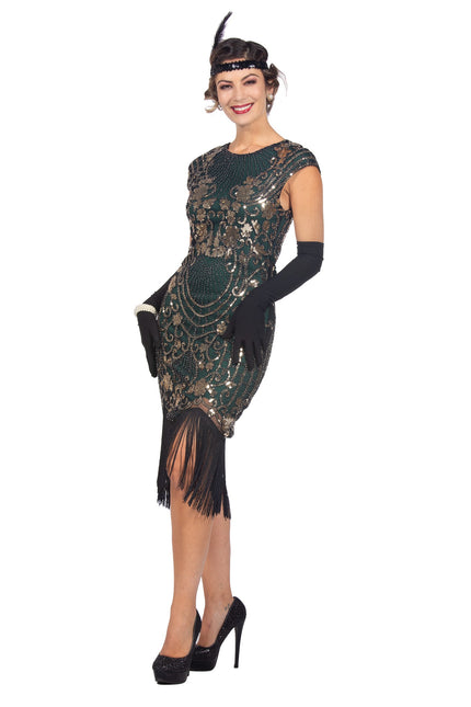 Robe Charleston 20's verte