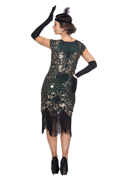 Robe Charleston 20's verte