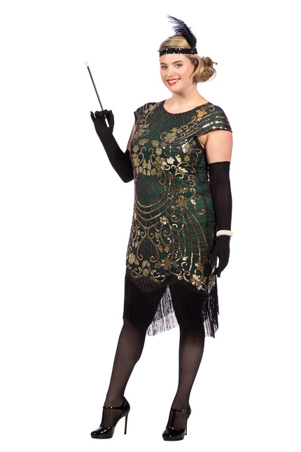 Robe Charleston 20's verte