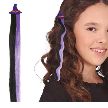 Extension de cheveux pour Halloween Noir violet 40cm