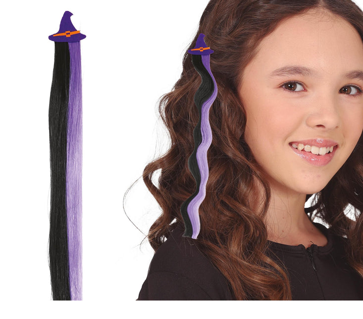 Extension de cheveux pour Halloween Noir violet 40cm