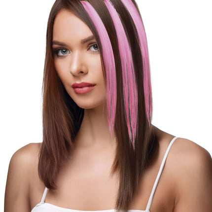 Extensions de cheveux Rose 50cm 3pcs