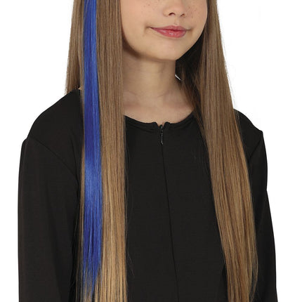 Extensions de cheveux bleues 50cm 3pcs