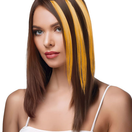 Extensions de cheveux orange 50cm 3pcs