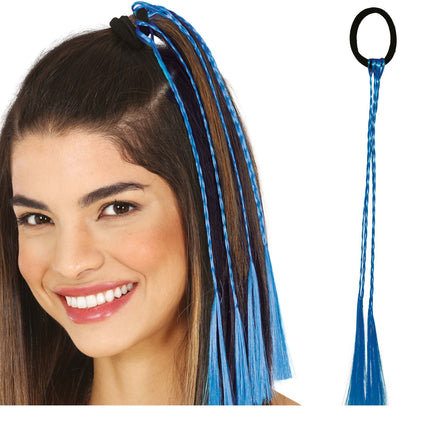 Tresses bleues 35cm 3pcs