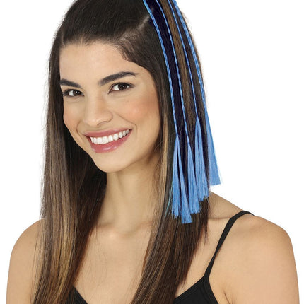 Tresses bleues 35cm 3pcs