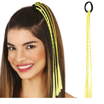 Tresses jaunes 35cm 3pcs