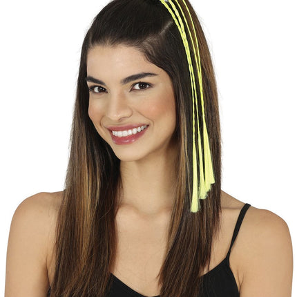 Tresses jaunes 35cm 3pcs