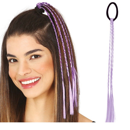 Tresses violettes 35cm 3pcs