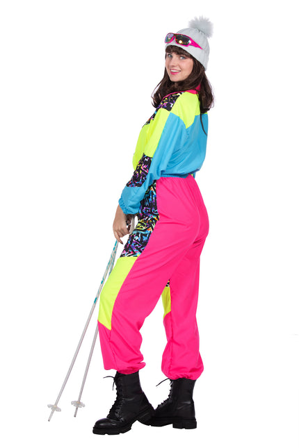 Combinaison de ski des années 80 fluo