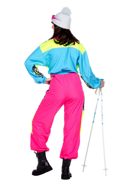 Combinaison de ski des années 80 fluo