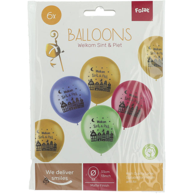 Ballons Bienvenue Saint et Pete 6pcs