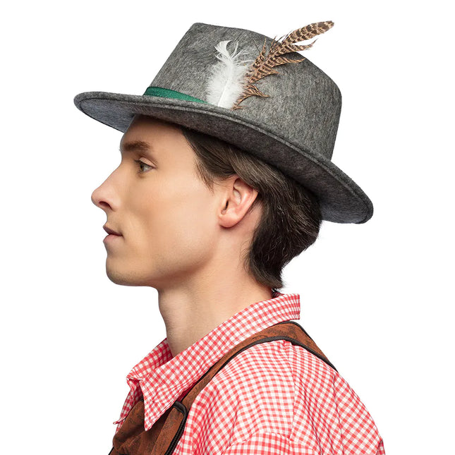 Chapeau Oktoberfest Tyrolean Grey