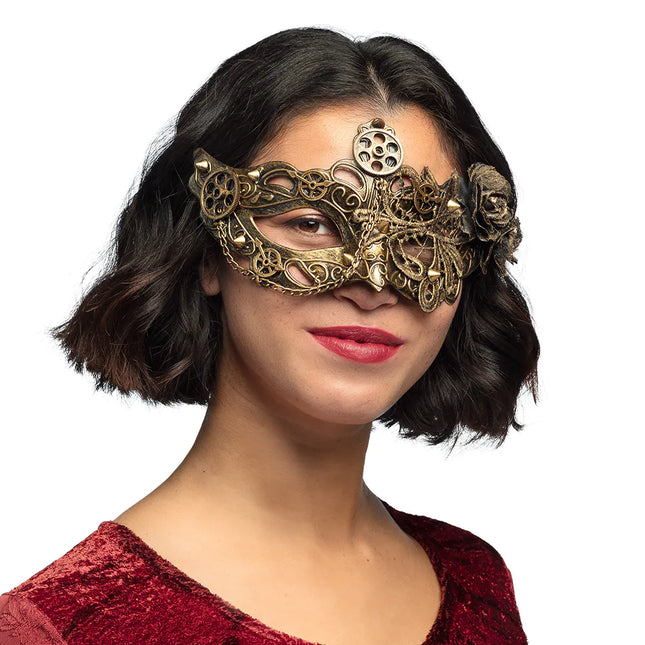 Masque pour les yeux Steampunk Or