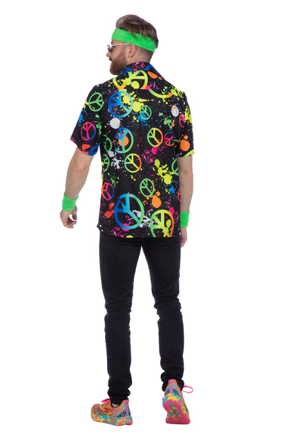 Chemise de fête hippie néon