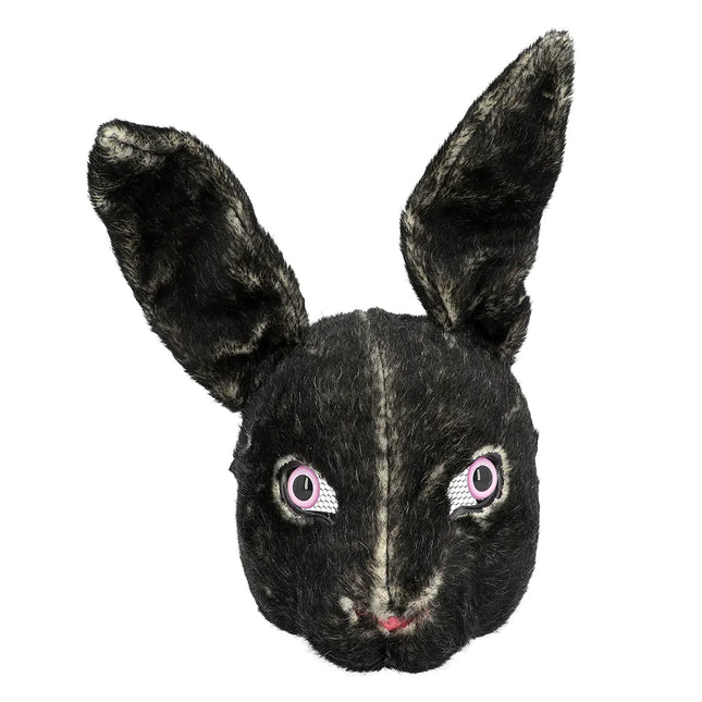 Masque de lapin peluche noire