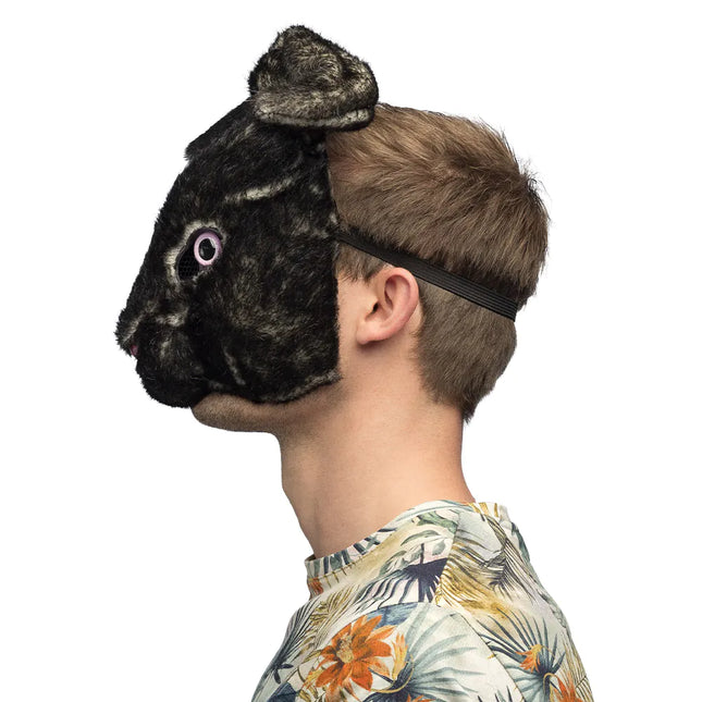 Masque de lapin peluche noire