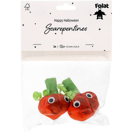 Halloween Serpentines Citrouille 2pcs