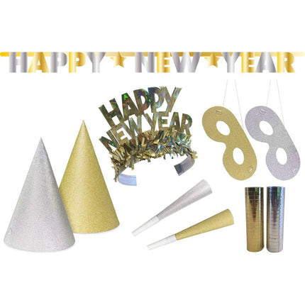 Party pack Happy New Year Glitter 27 pièces