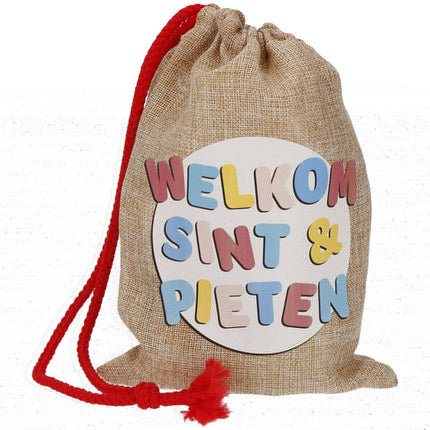 Sac de distribution Bienvenue Saint et Pieten Jute