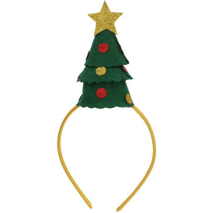 Bandeau arbre de Noël avec étoile dorée