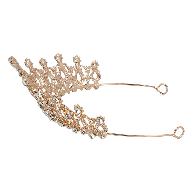 Couronne en or rose avec pierres