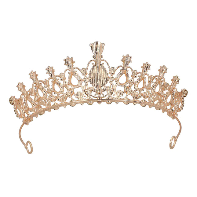 Couronne en or rose avec pierres