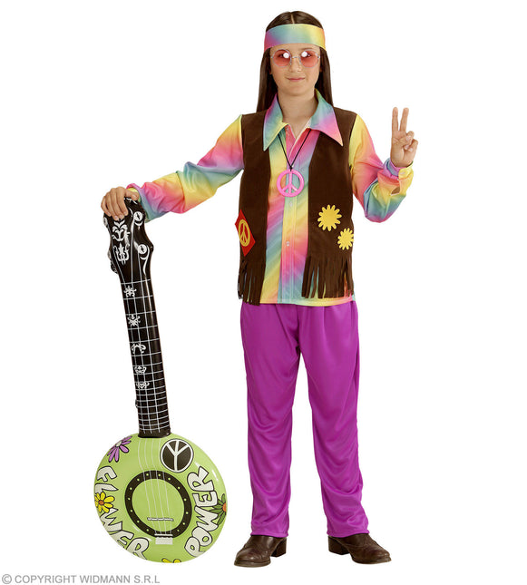 Costume de garçon hippie arc-en-ciel enfant