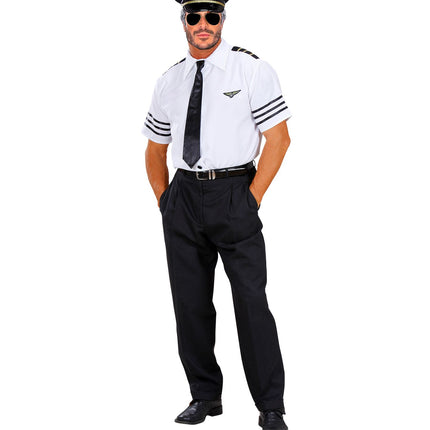 Costume de pilote avec cravate et casquette