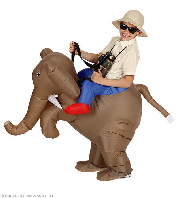 Costume de découvreur sur un éléphant pour enfant