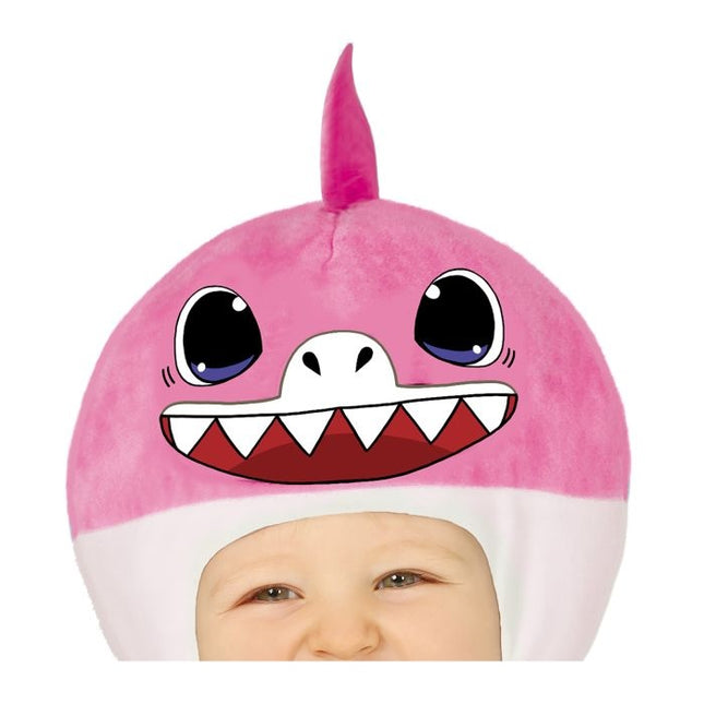 Costume de requin bébé rose