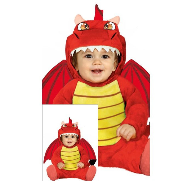 Costume de dragon rouge pour bébé