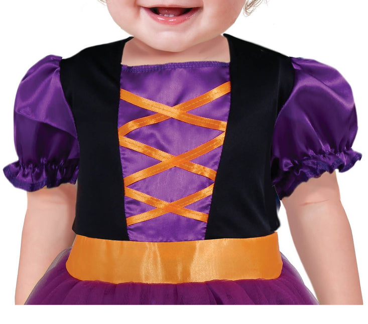 Costume d'Halloween Bébé Sorcière Mauve/Orange