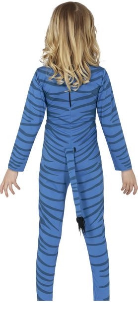 Costume de félin enfant bleu