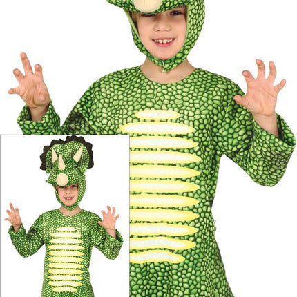 Costume de dinosaure enfant vert clair