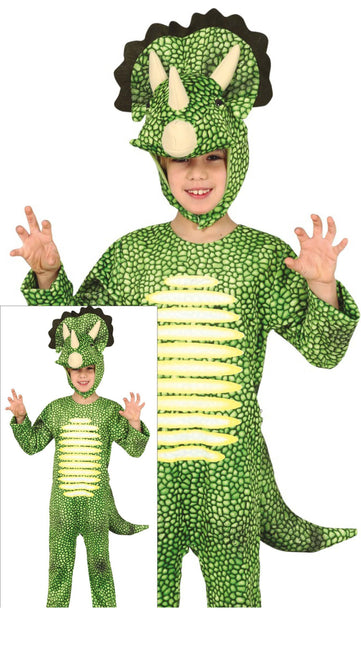 Costume de dinosaure enfant vert clair