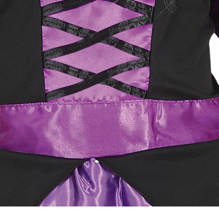 Costume d'Halloween de sorcière fille violet