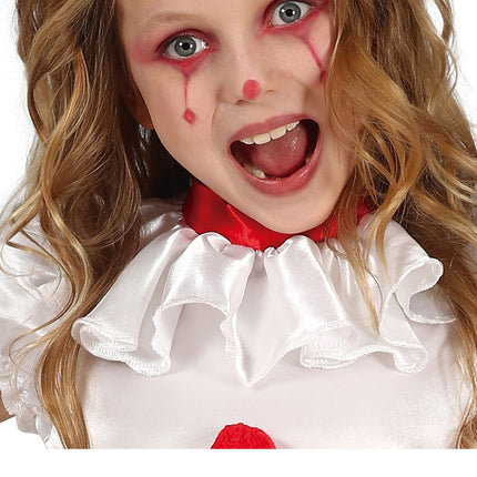 Costume d'Halloween Clown Fille Blanc