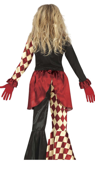 Horror Clown Halloween Costume Girl Red