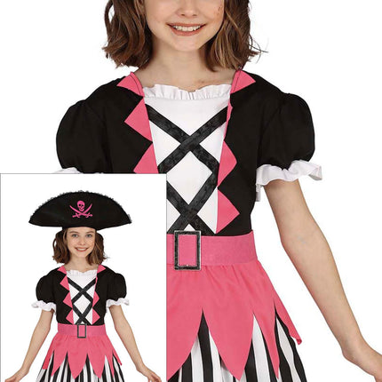 Costume de fille pirate rose